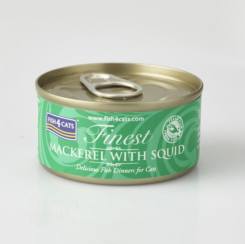 F4C CATS WET MACKEREL SQUID 70G