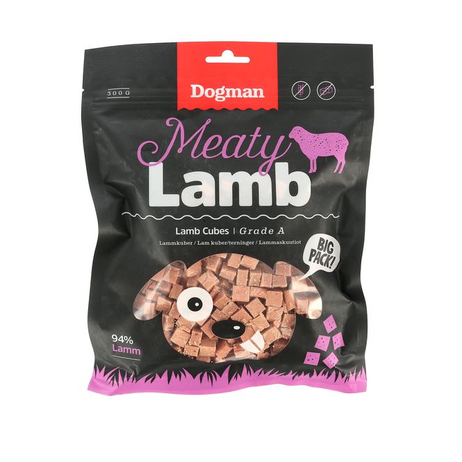 Hovedbilde DOGMAN MEATY LAMB CUBES BIG PACK 300g
