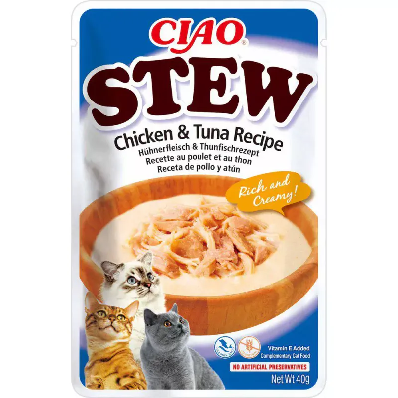 CIAO STEW CHICKEN & TUNA RECIPE 40g