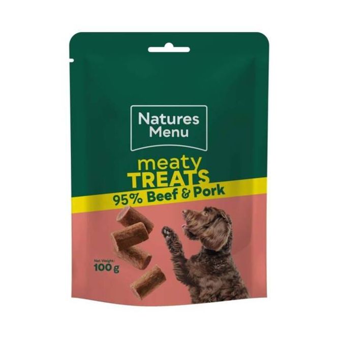 Hovedbilde NM REAL MEATY TREATS M/OKSE & SVIN 100G