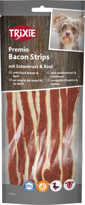 Hovedbilde Bacon Strips M/And og Oksekjøtt 80g