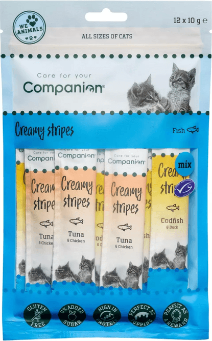 Hovedbilde Companion Cat Creamy Stripes 12x10g