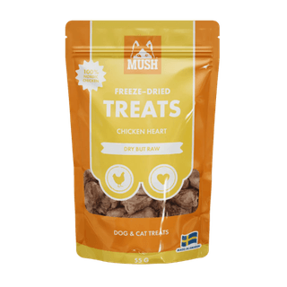 MUSH TREATS FRYSETØRKET KYLLINGHJERTE