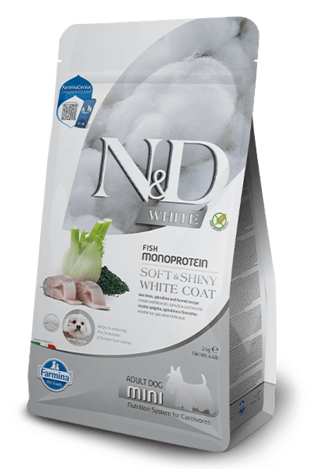 Hovedbilde FARMINA N&D WHITE DOG SEA BASS, SPIRULINA & FENEL ...