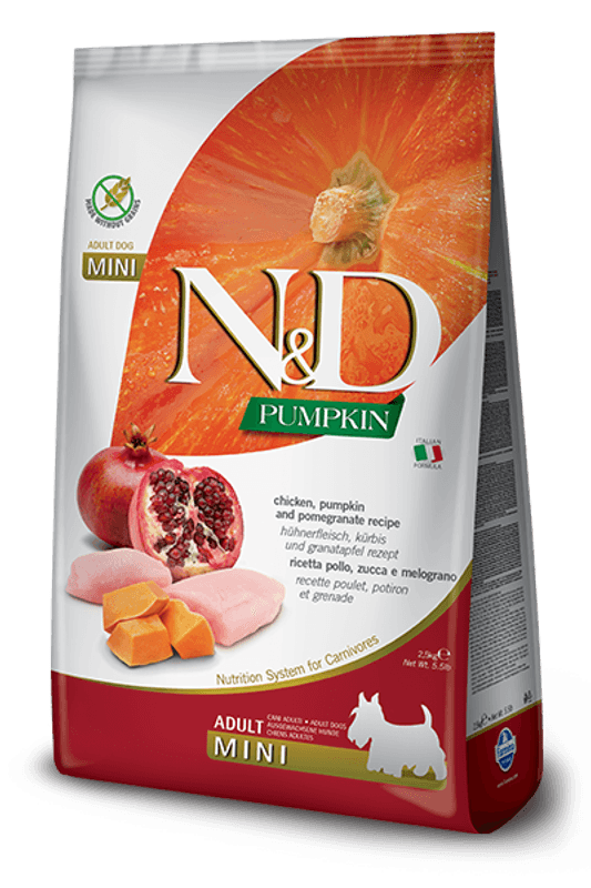 FARMINA N&D PUMPKIN CHICKEN AND POMEGRANATE ADULT MINI 